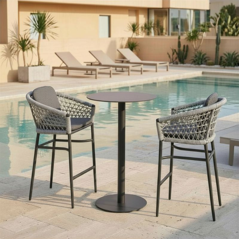 Mornington Bar Chair - Charcoal | Sunset Home Living
