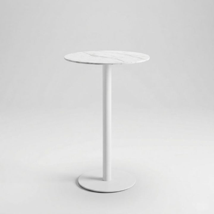 Byron Round Bar Table 70cm - White | Sunset Home Living