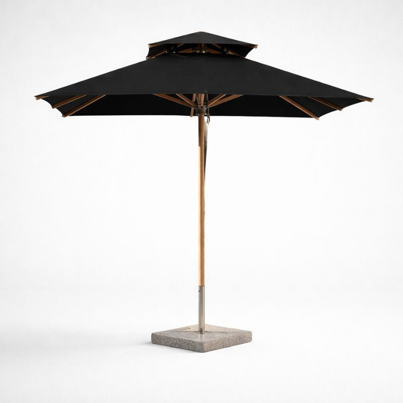 Cafe Umbrella 220 cm - Black - Black | Sunset Home Living