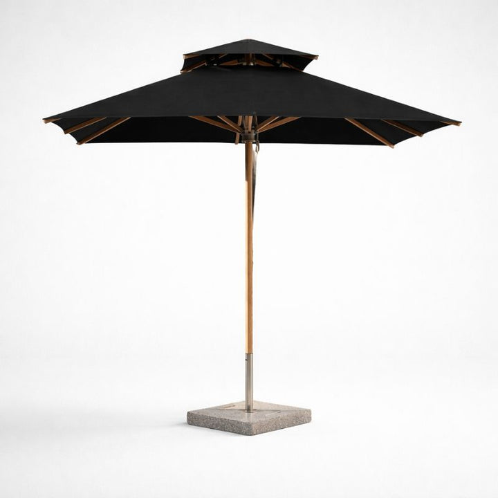 Cafe Umbrella 220 cm - Black - Black | Sunset Home Living