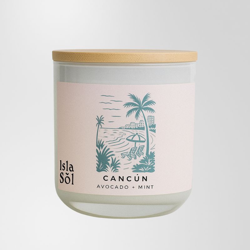 Cancun - Isla De Sol Candle - Avocado + Mint 300g | Sunset Home Living