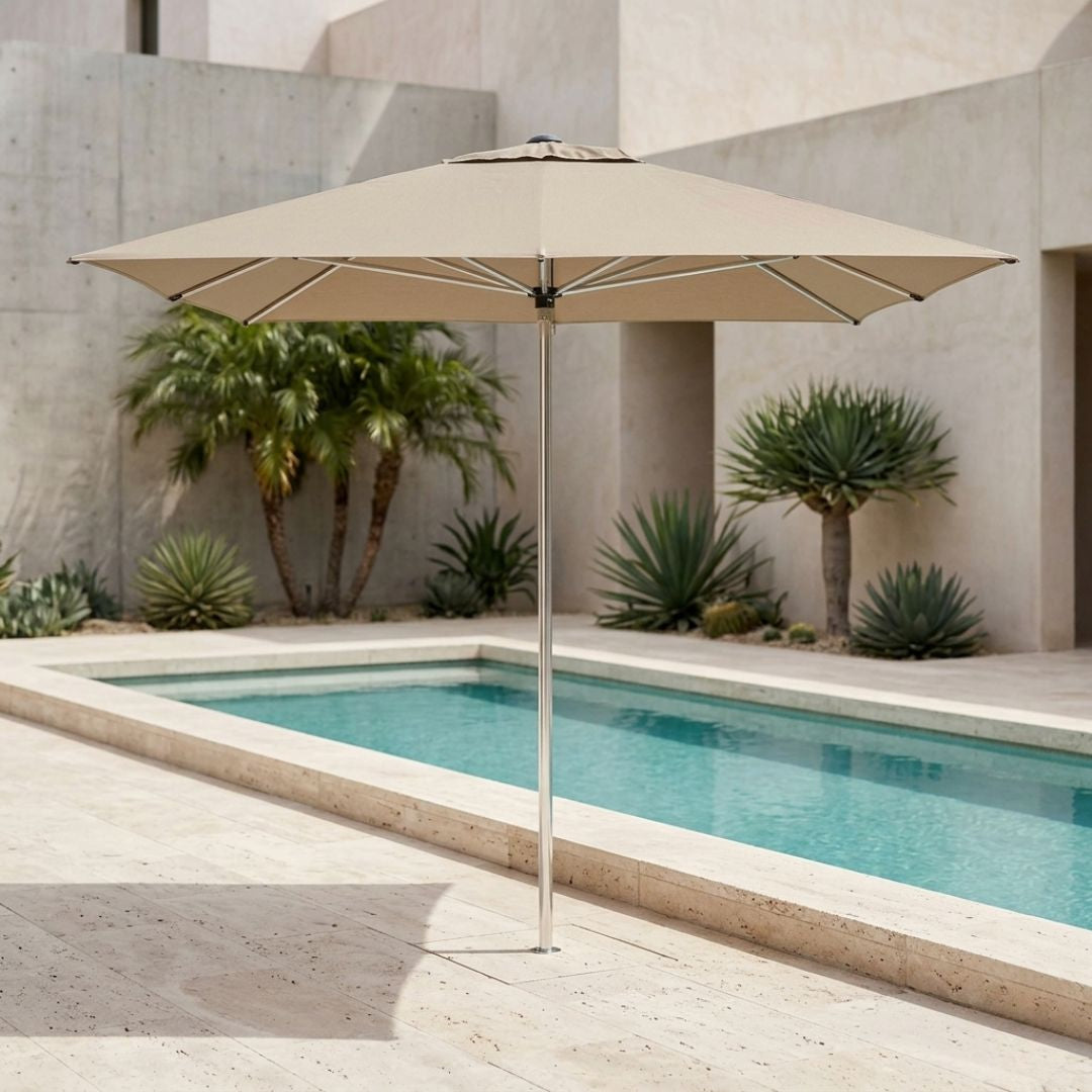 Cirelle Square Centrepost Outdoor Umbrella 220cm - Natural