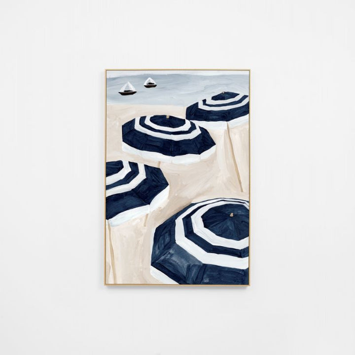 European Beach Blue 2 Canvas Print