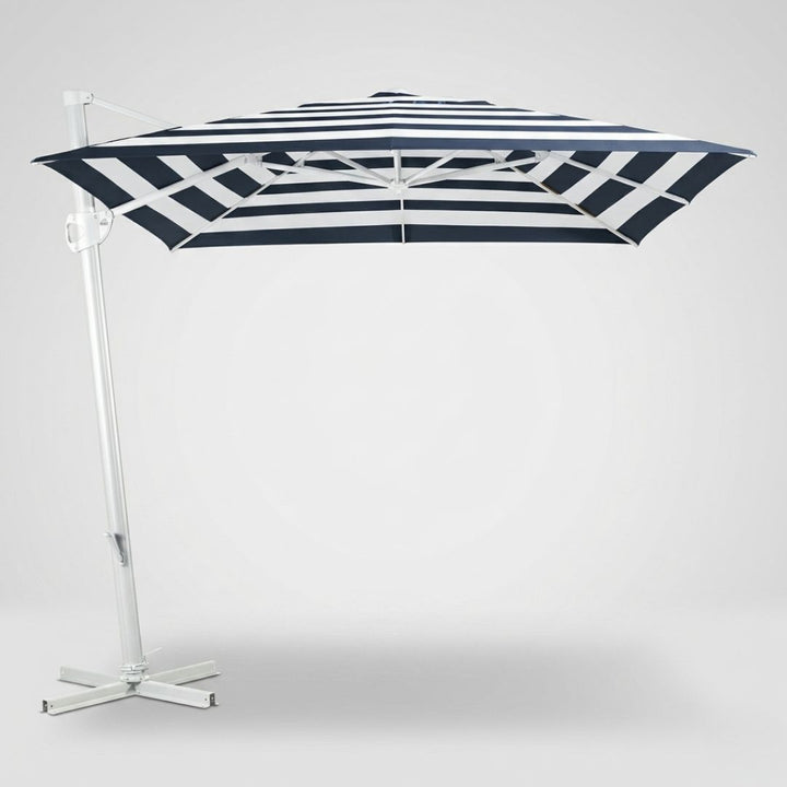 Havana Octagonal Cantilever Outdoor Umbrella 380cm - Navy & White