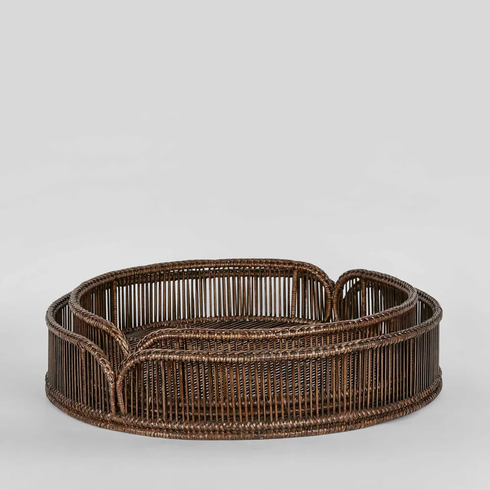 Luca Rattan Round Tray