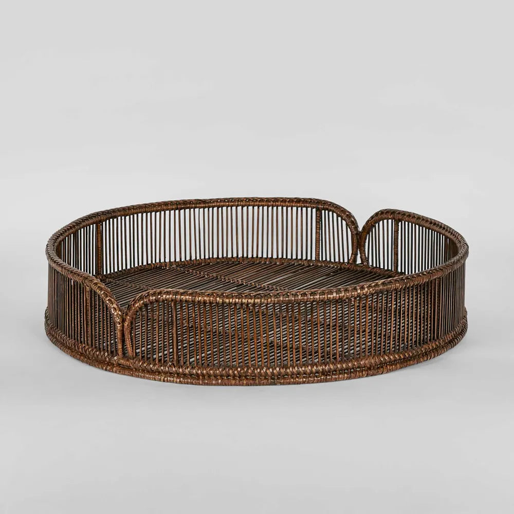 Luca Rattan Round Tray