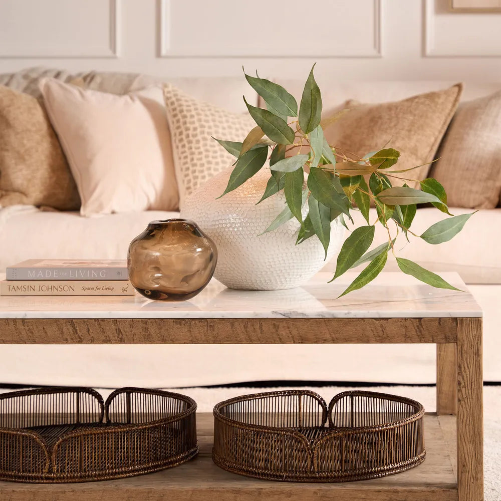 Luca Rattan Round Tray