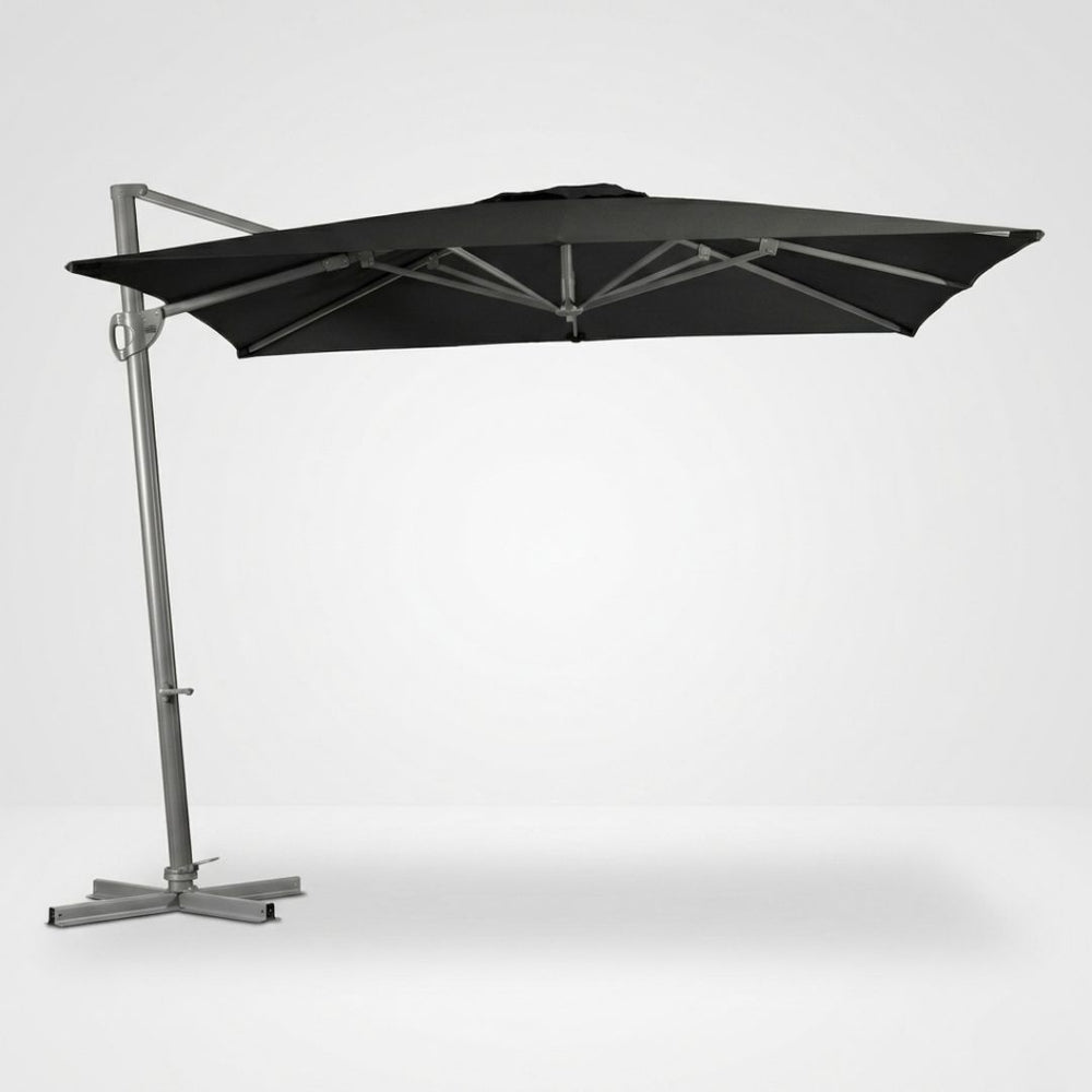 Lyon Square Cantilever Outdoor Umbrella 280cm - Charcoal - Charcoal | Sunset Home Living