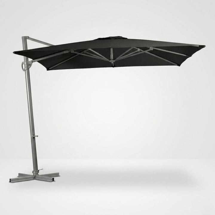 Lyon Square Cantilever Outdoor Umbrella 280cm - Charcoal - Charcoal | Sunset Home Living