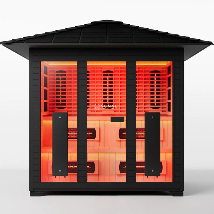 Outdoor Full Spectrum Infrared Sauna - 8 Person