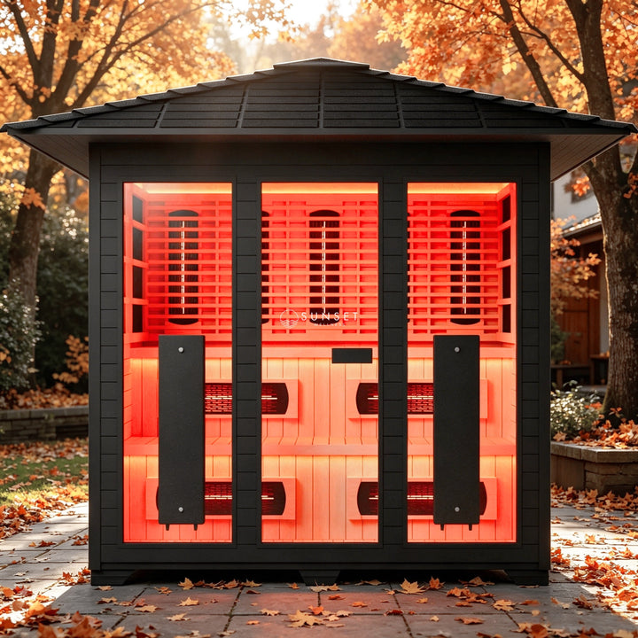 Outdoor Full Spectrum Infrared Sauna - 8 Person