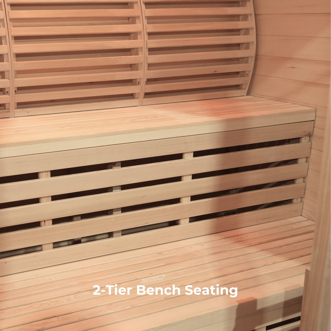 Outdoor Traditional Square Sauna 4-Person - Canadian Hemlock