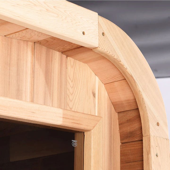 Outdoor Traditional Square Sauna 4-Person - Canadian Hemlock