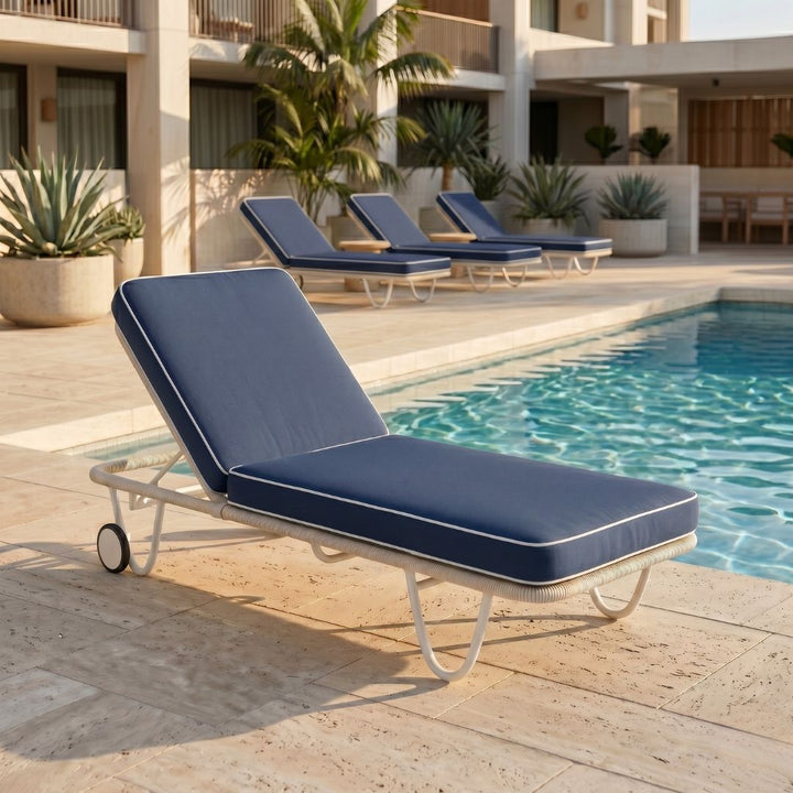 Palm Springs Sun Lounger - Navy | Sunset Home Living