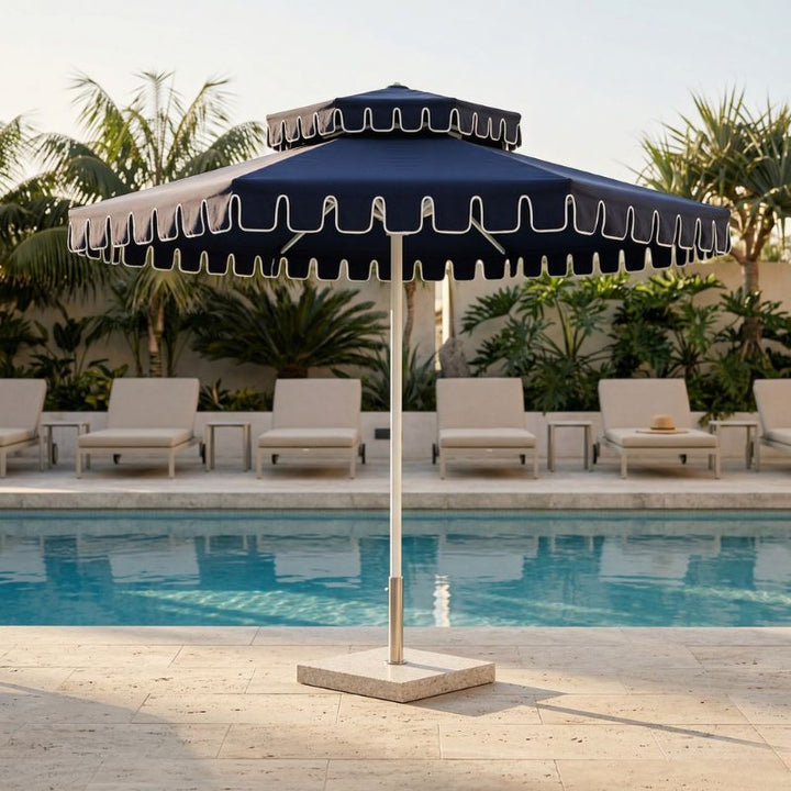 Palm Springs Umbrella 3m - Navy - Navy | Sunset Home Living