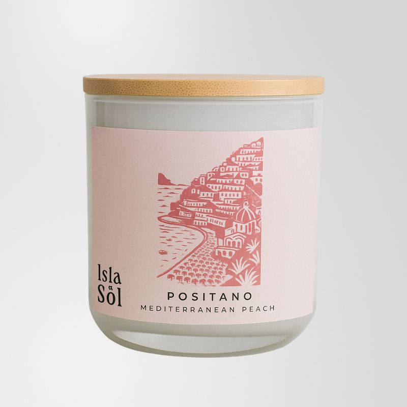 Positano - Isla De Sol Candle - Mediterranean Peach 300g - Tan | Sunset Home Living