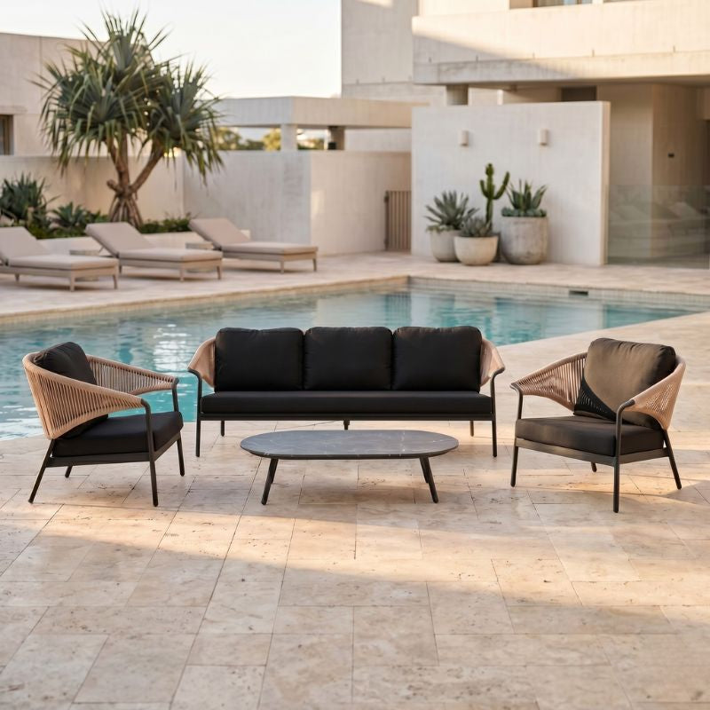 Positano Single Sofa - Tan | Sunset Home Living