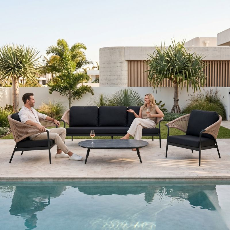 Positano Single Sofa - Tan | Sunset Home Living
