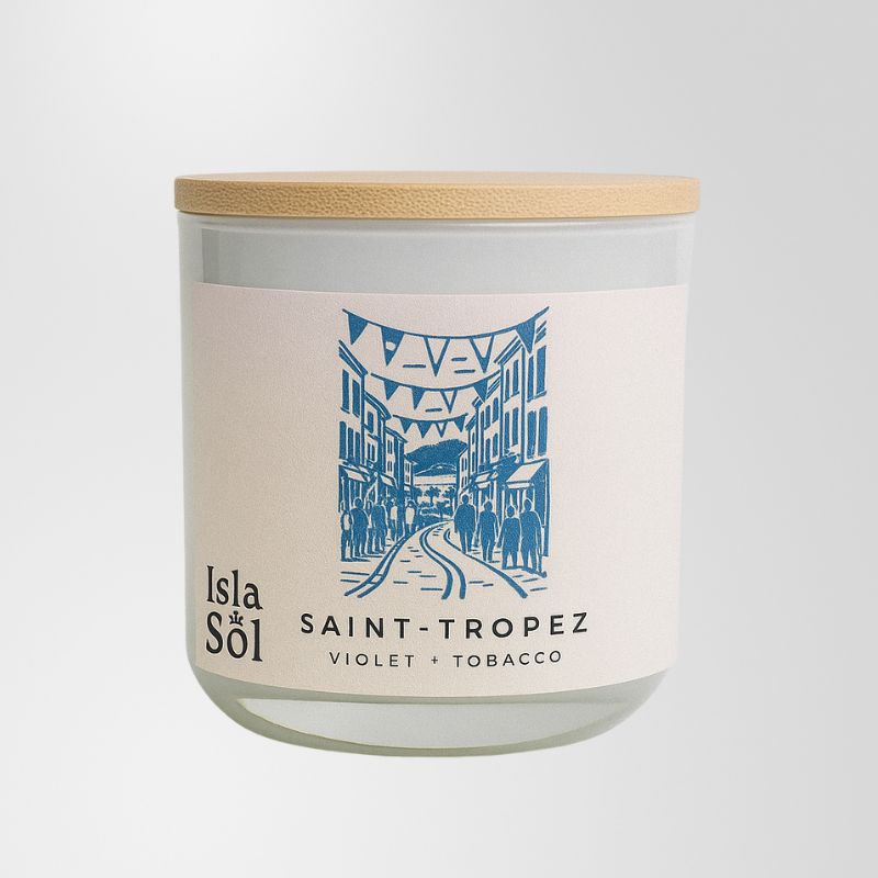 Saint Tropez - Isla De Sol Candle - Violet + Tobacco 300g | Sunset Home Living