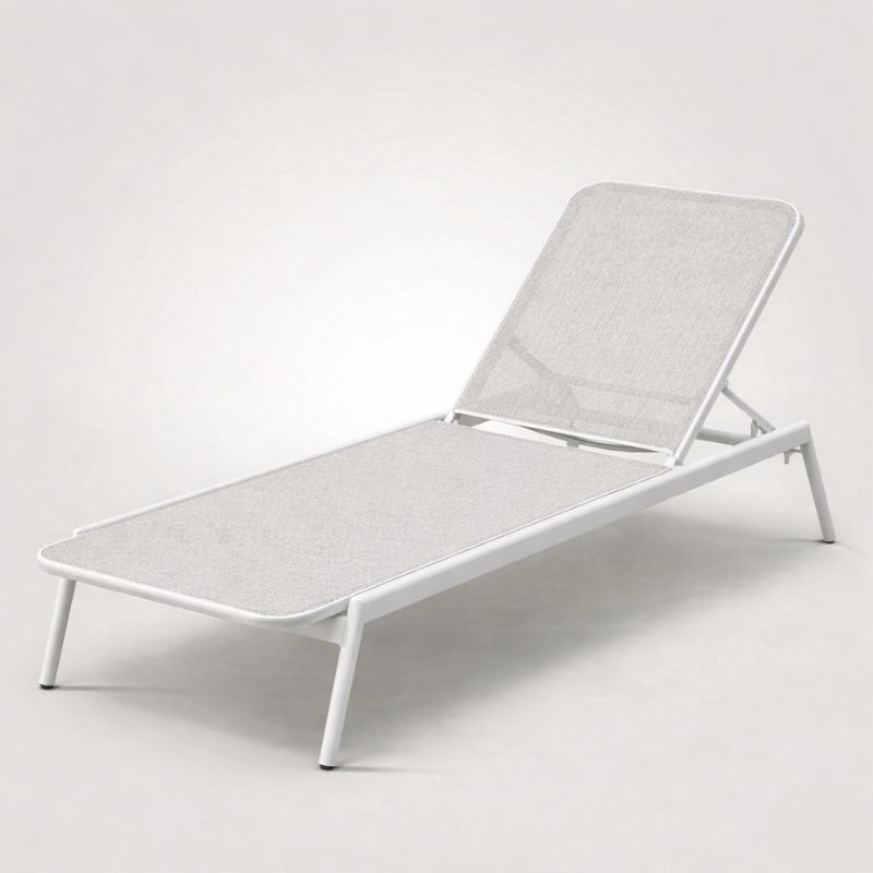 Soho Single Sun Lounger - White | Sunset Home Living
