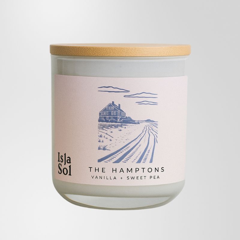 The Hamptons - Isla De Sol Candle - Vanilla + Sweet Pea 300g | Sunset Home Living