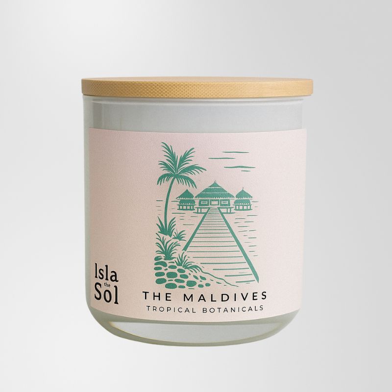 The Maldives - Isla De Sol Candle - Tropical Botanicals 300g - Tan | Sunset Home Living