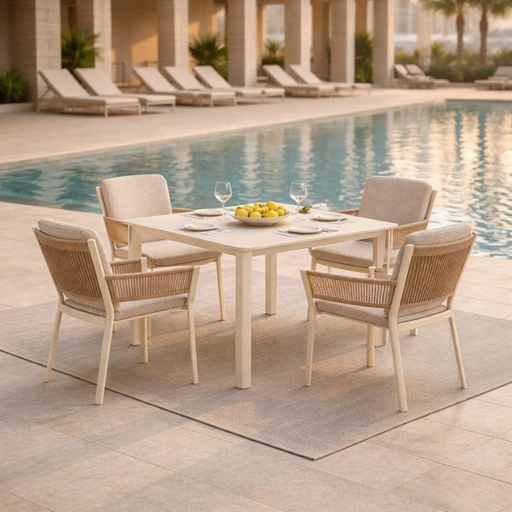 Toorak Low Dining Table 120cm Square | Sunset Home Living