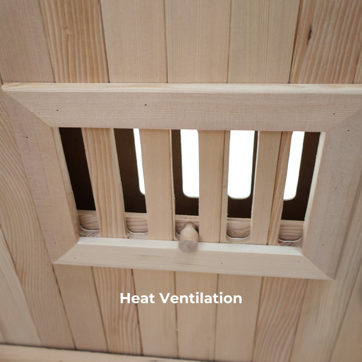 Traditional 2-Person Indoor Sauna with 4.5kw Harvia Heater - Canadian Hemlock