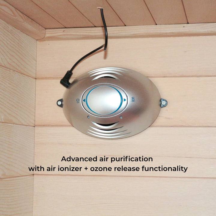 Traditional 2-Person Indoor Sauna with 4.5kw Harvia Heater - Canadian Hemlock