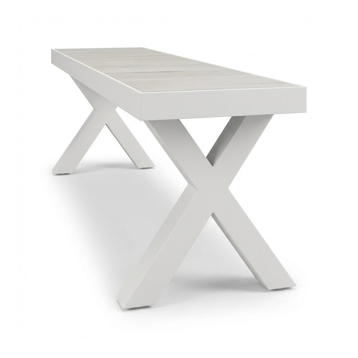 Portland Bench 140cm — low angle leg detail
