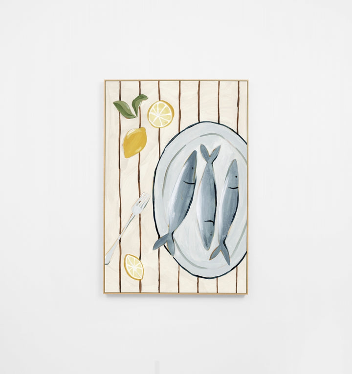 Amalfi Catch Blue Canvas Print
