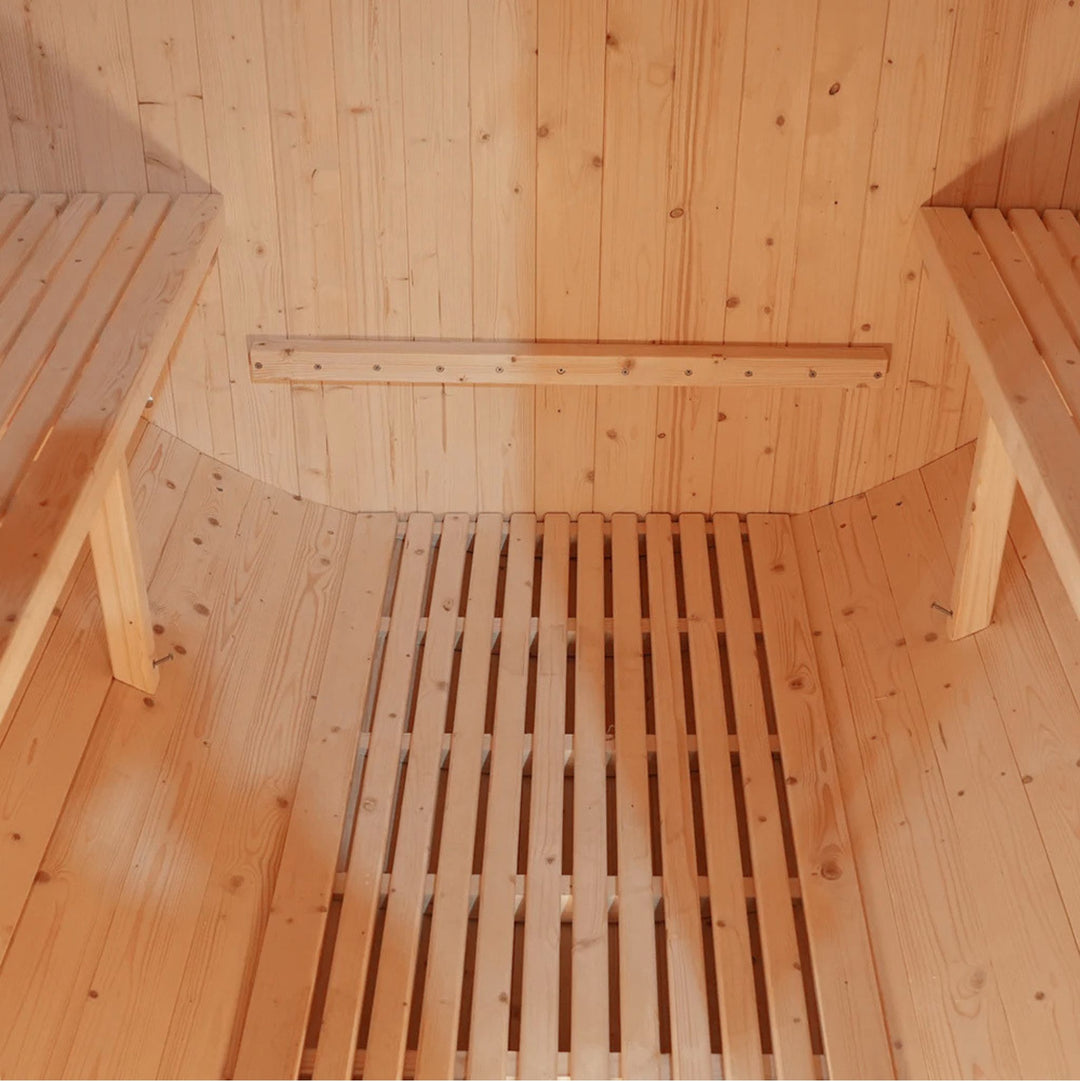 Timber Traditional Outdoor Barrel Sauna - 6 Person (Glass Front)