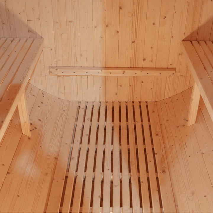Timber Traditional Outdoor Barrel Sauna - 6 Person (Glass Front)