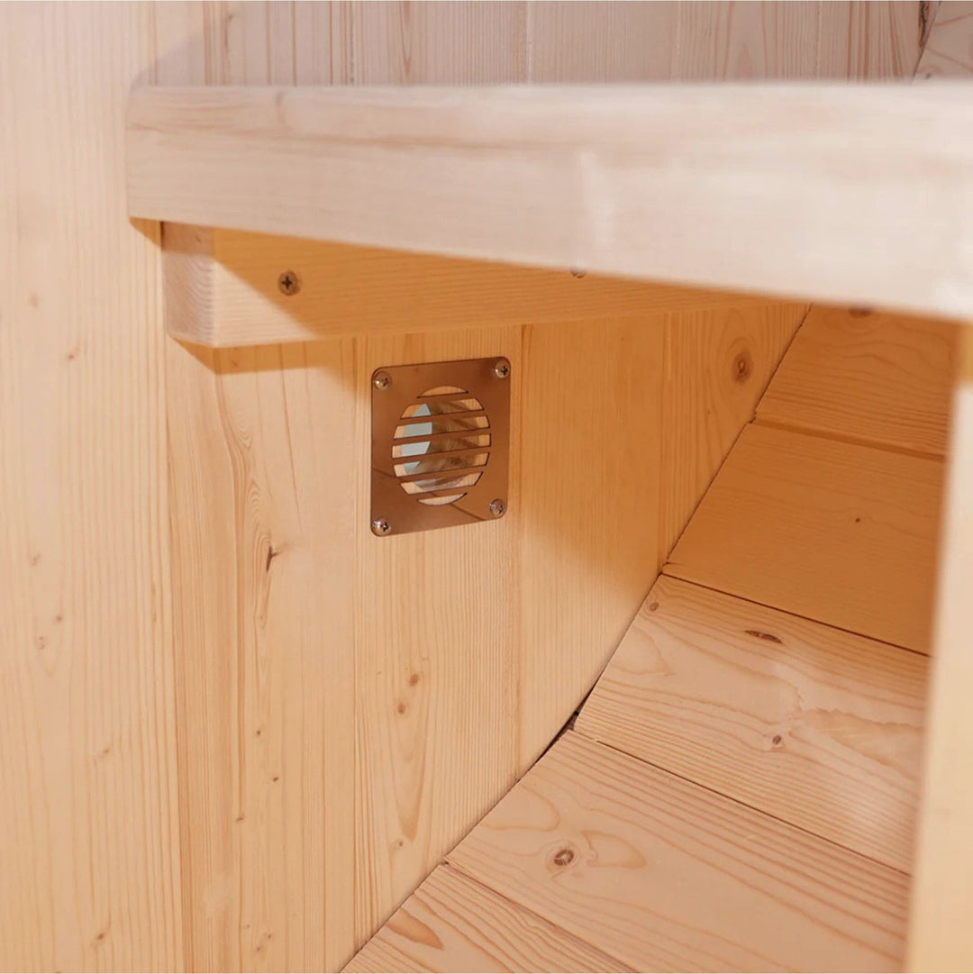 Timber Traditional Outdoor Barrel Sauna - 6 Person (Glass Front)