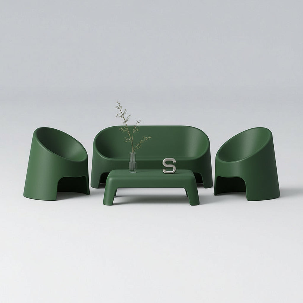 Milos Lounge Set - Green | Sunset Home Living