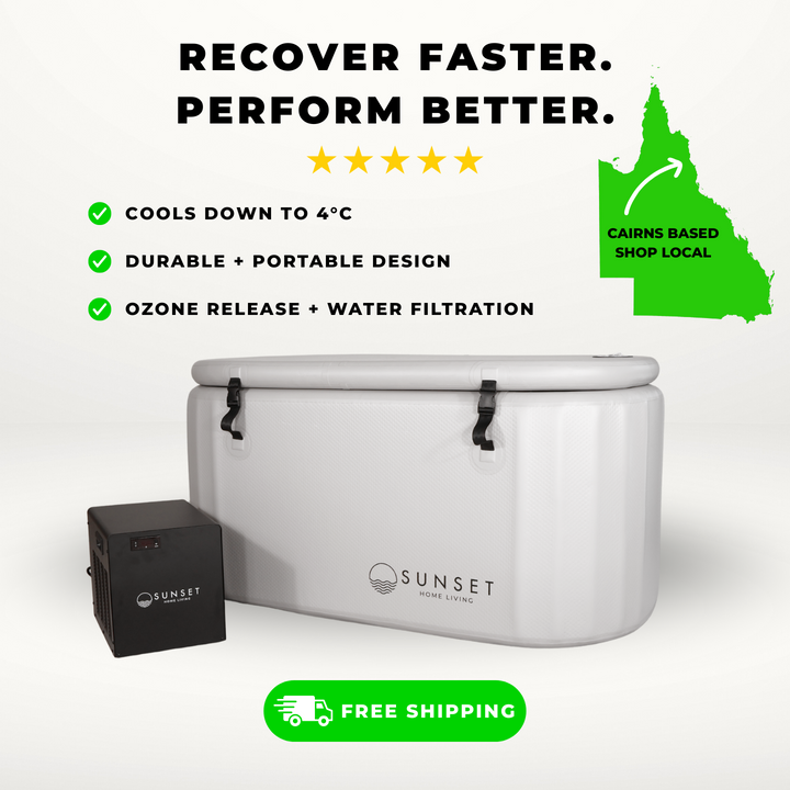Portable Ice Bath & Chiller Unit - Light Grey