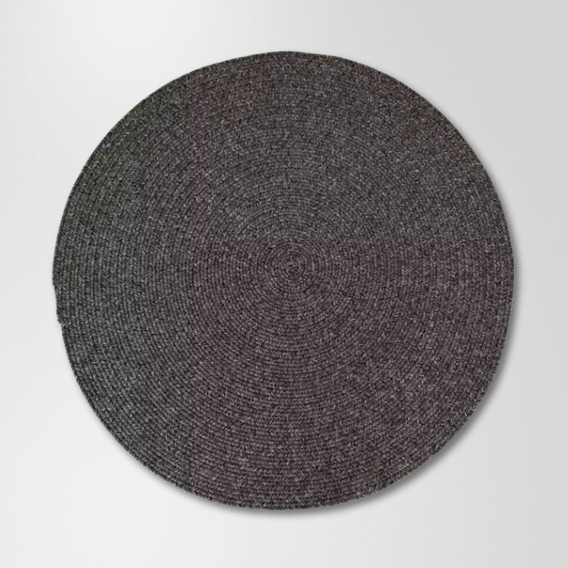 Round Rug Indoor / Outdoor Rug Black 150 x 150 cm