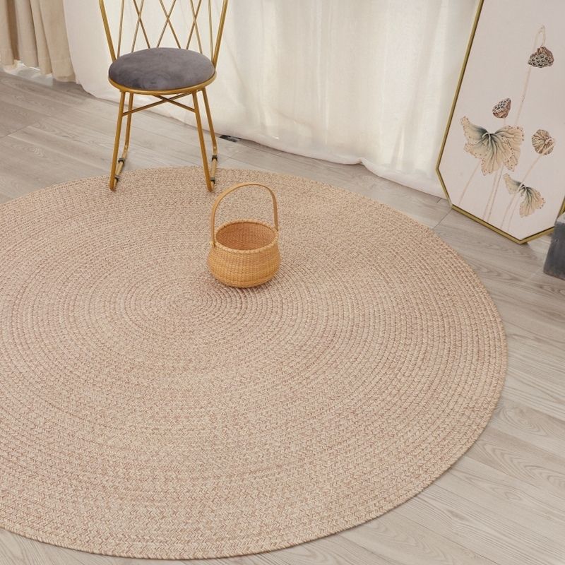 Round Rug Indoor / Outdoor Rug Black 150 x 150 cm