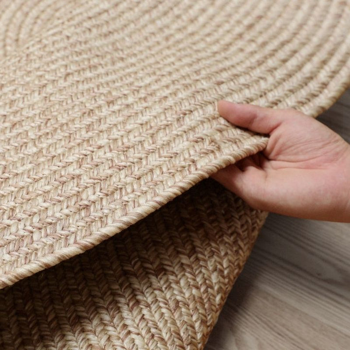 Round Rug Indoor / Outdoor Rug Black 150 x 150 cm