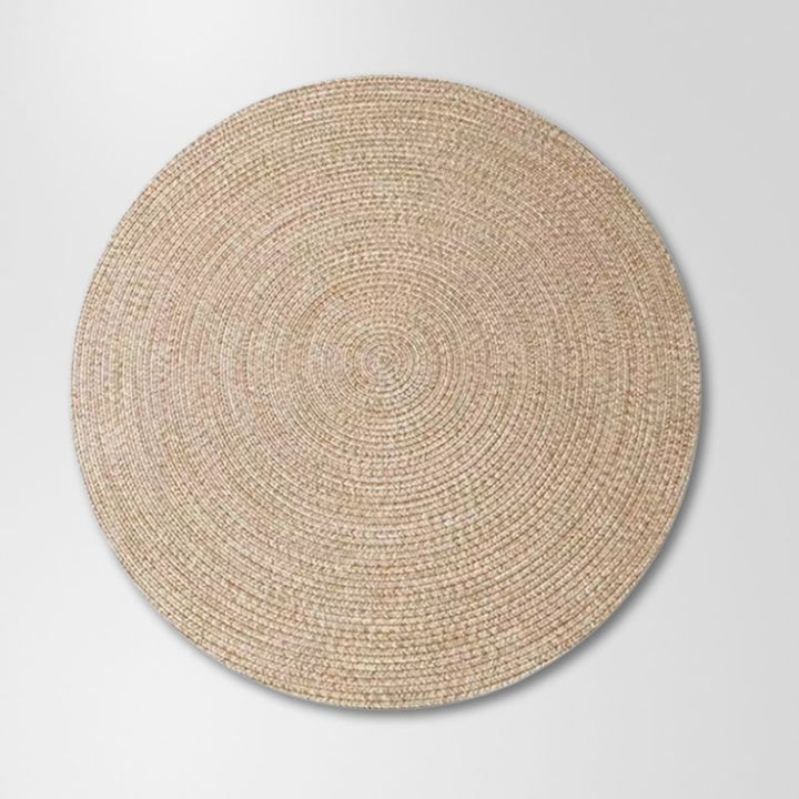 Round Rug Indoor / Outdoor Rug Black 150 x 150 cm