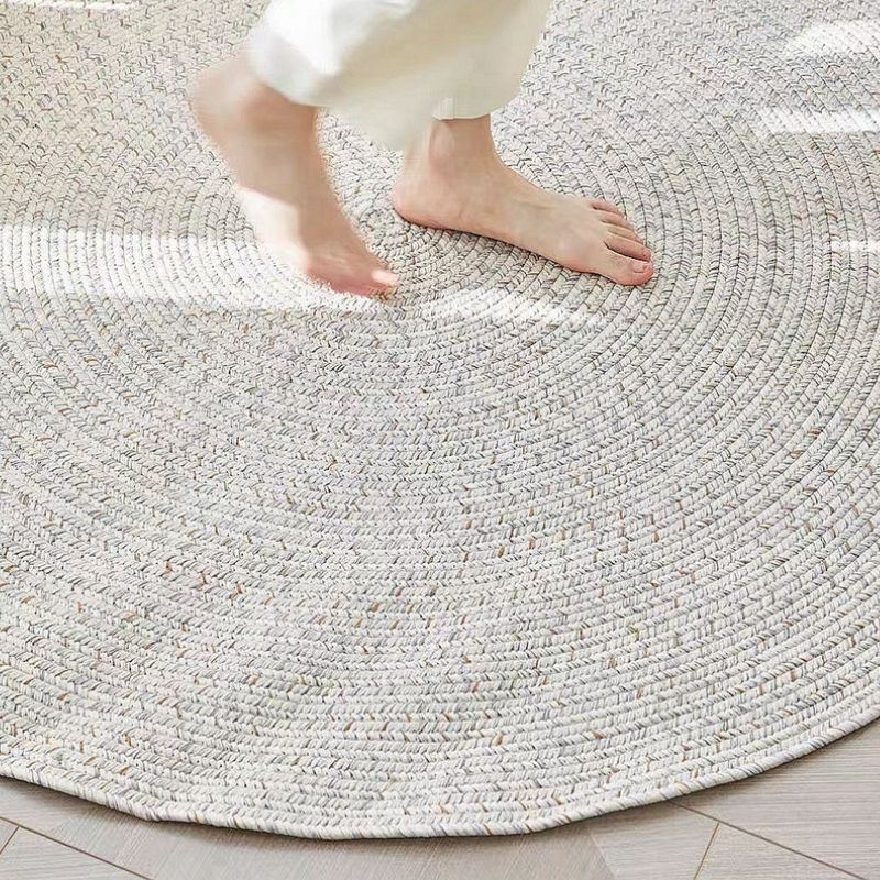 Round Rug Indoor / Outdoor Rug Black 150 x 150 cm