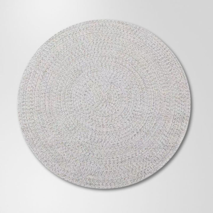 Round Rug Indoor / Outdoor Rug Black 150 x 150 cm