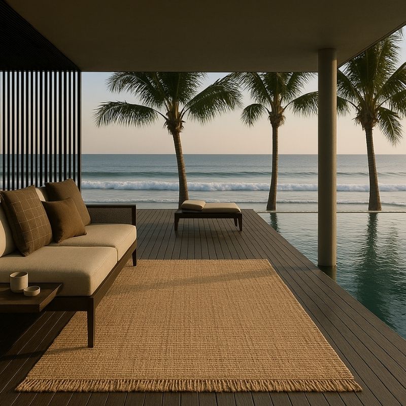 Tassels Rug Indoor / Outdoor Natural